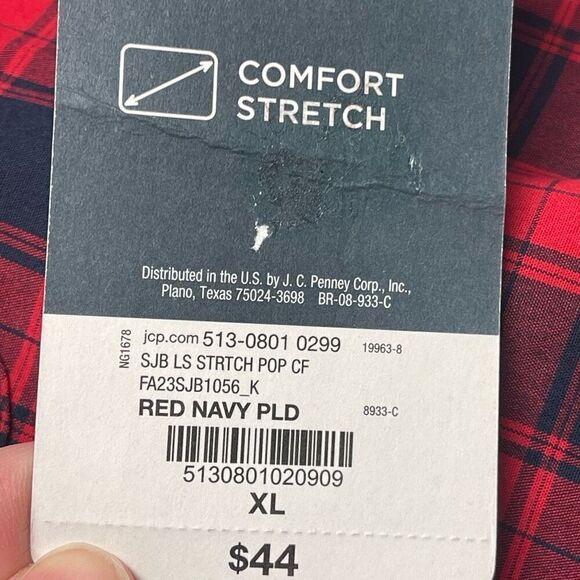 Stretch Poplin Mens Classic Fit Long Sleeve Button-Down S… - Picture 7 of 7